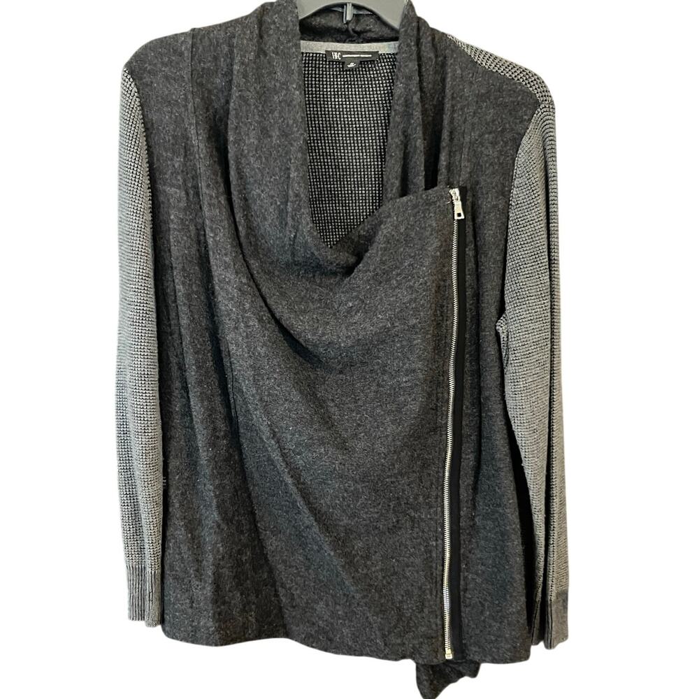 INC International Concepts Waffled Zip Completer Sweater EUC 2X